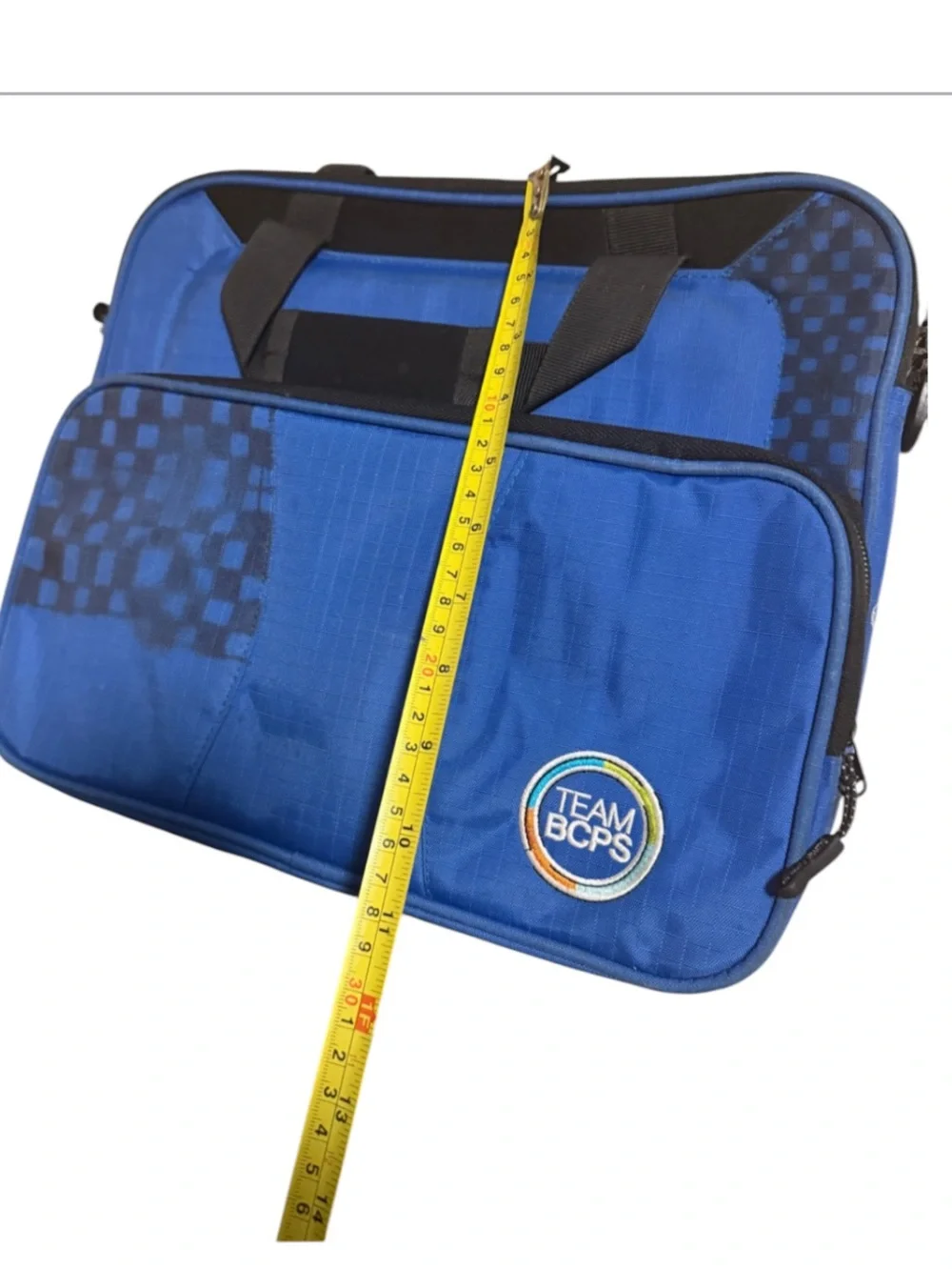 Blue Men's Laptop Briefcase team bcps